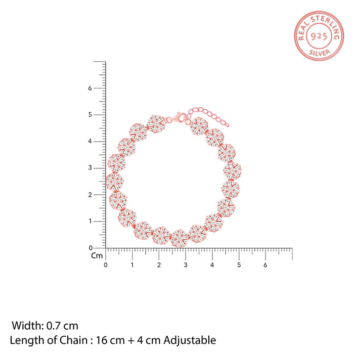 Anushka Sharma Rose Gold Studded Flower Bracelet