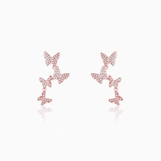 Anushka Sharma Rose Gold Wavering Wings Earrings