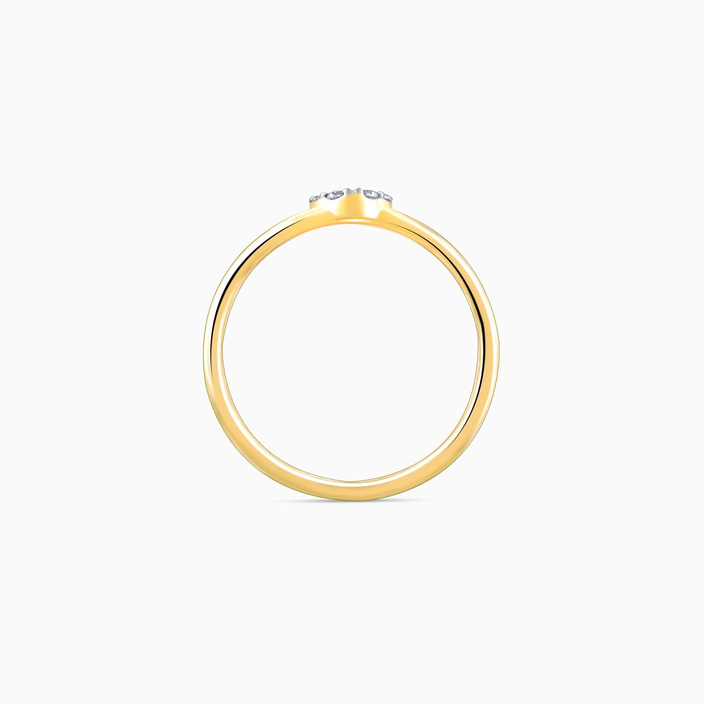 Gold Adorable Butterfly Diamond Ring