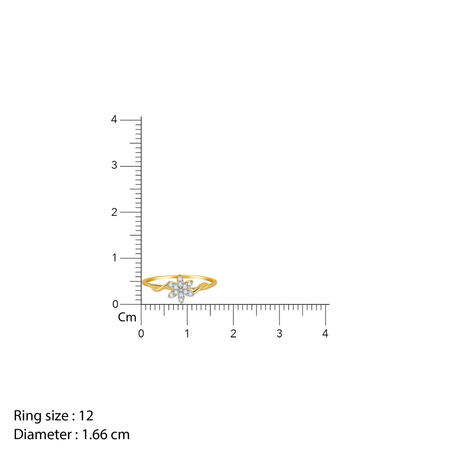 Gold Blooming Jasmine Diamond Ring