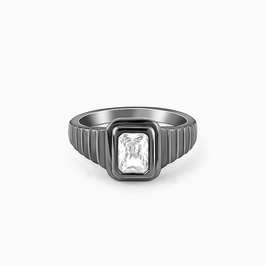 Black Rhodium Nomadic Spirit Ring For Him