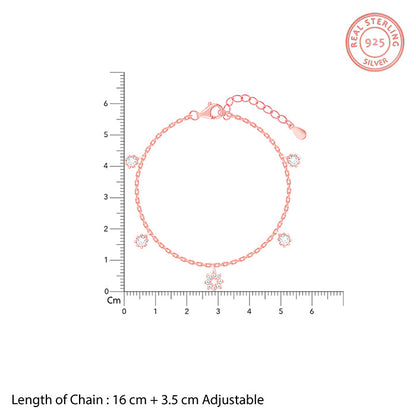 Anushka Sharma Rose Gold Flower Charm Bracelet