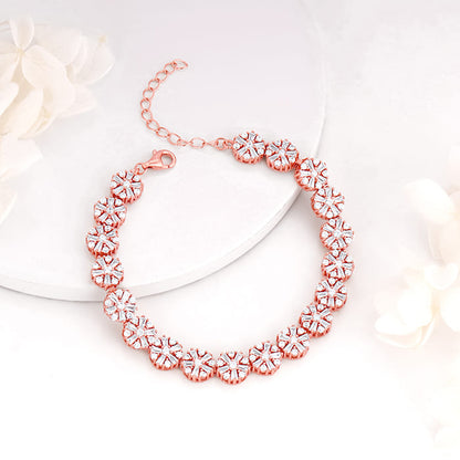 Anushka Sharma Rose Gold Studded Flower Bracelet