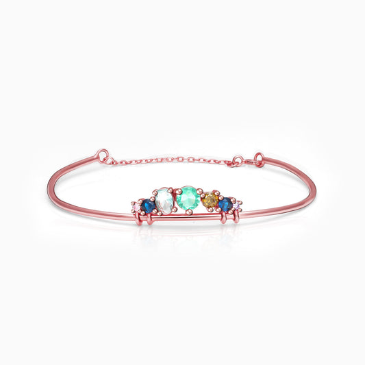 Anushka Sharma Rose Gold Multi-Hued Tiara Bangle Bracelet