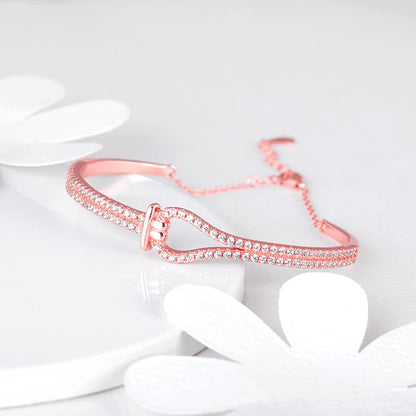 Anushka Sharma Rose Gold Knotted Feelings Bracelet