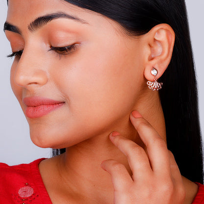 Anushka Sharma Rose Gold Diya Inspired Earrings