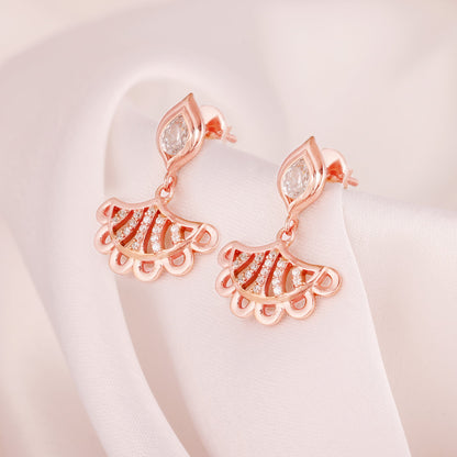 Anushka Sharma Rose Gold Diya Inspired Earrings