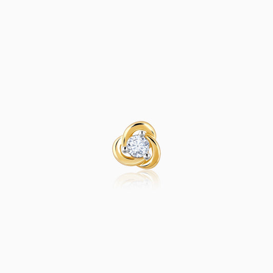 Gold Hyacinth Lab Grown Diamond Nose Pin