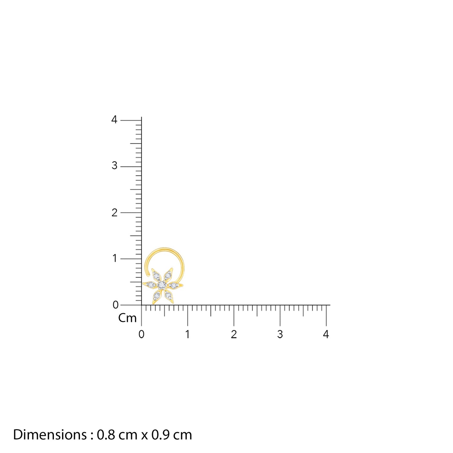 Gold Blossom Brilliance Diamond Nose Pin