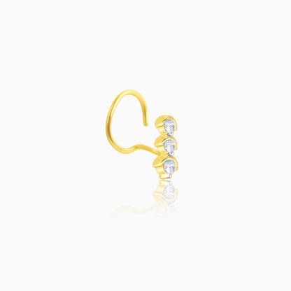 Gold Classic Connection Diamond Nose Pin