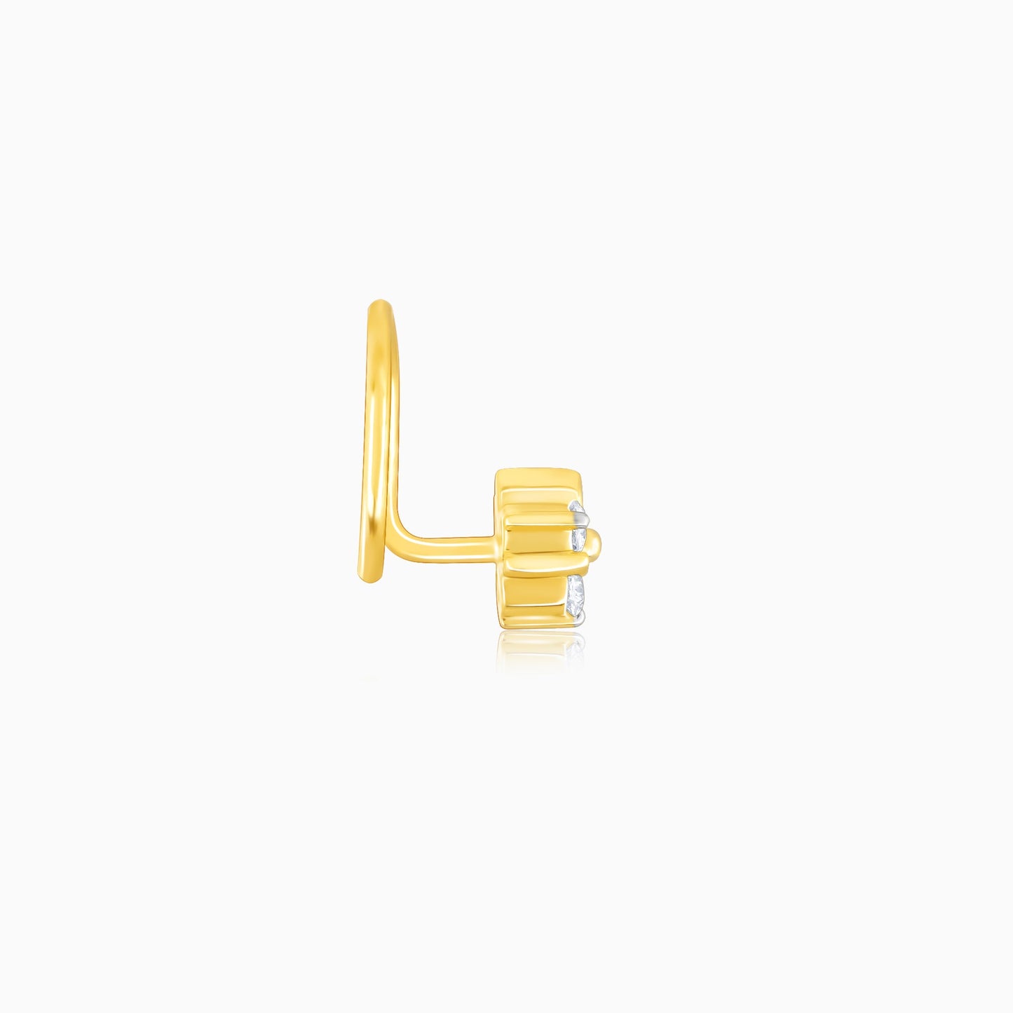 Gold Dreamy Bloom Diamond Nose Pin
