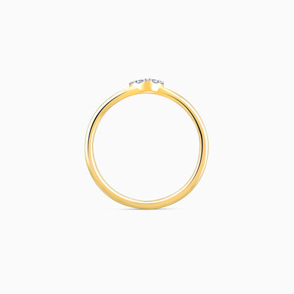 Gold Adorable Butterfly Diamond Ring
