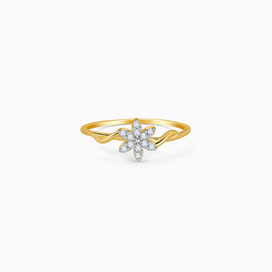 Gold Blooming Jasmine Diamond Ring